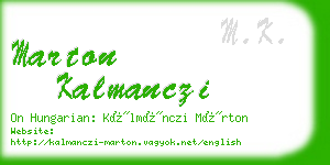 marton kalmanczi business card